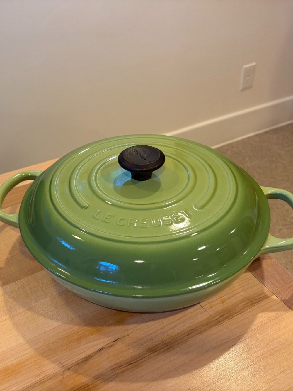 Le Creuset Kiwi Green Casserole Braiser 3-1/2 Qt #30 (Rare)